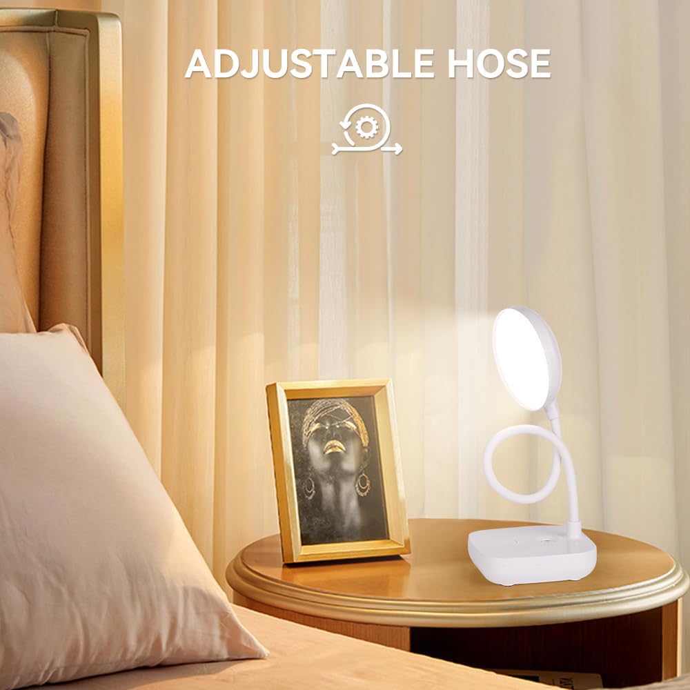 Candeeiro de mesa ajustável 3000K-6000K, candeeiro de mesa sem fios touch, carregamento USB, candeeiro de leitura de cabeceira, luz noturna - 8
