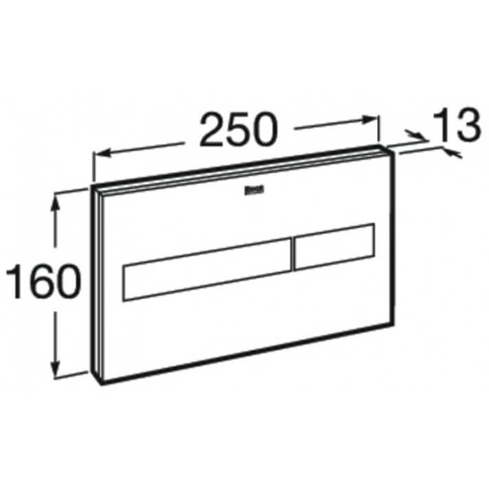 PL7 Placca attuatore Dual nero opaco - ROCA - 2