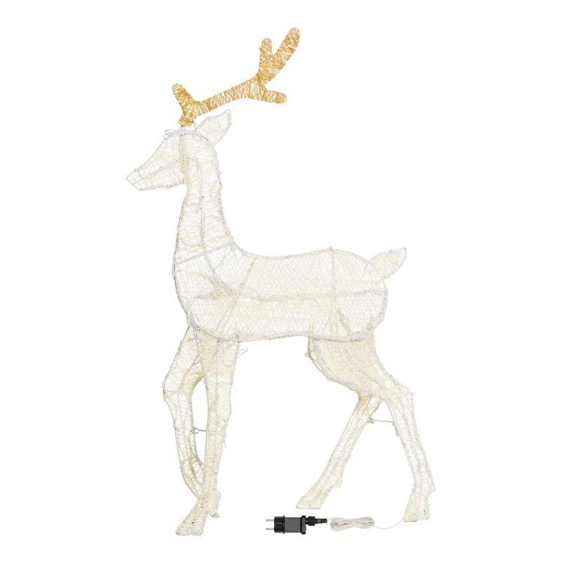 Renna luminosa in Piedi 2D, decorazione natalizia da esterno a led / 100 cm - 3