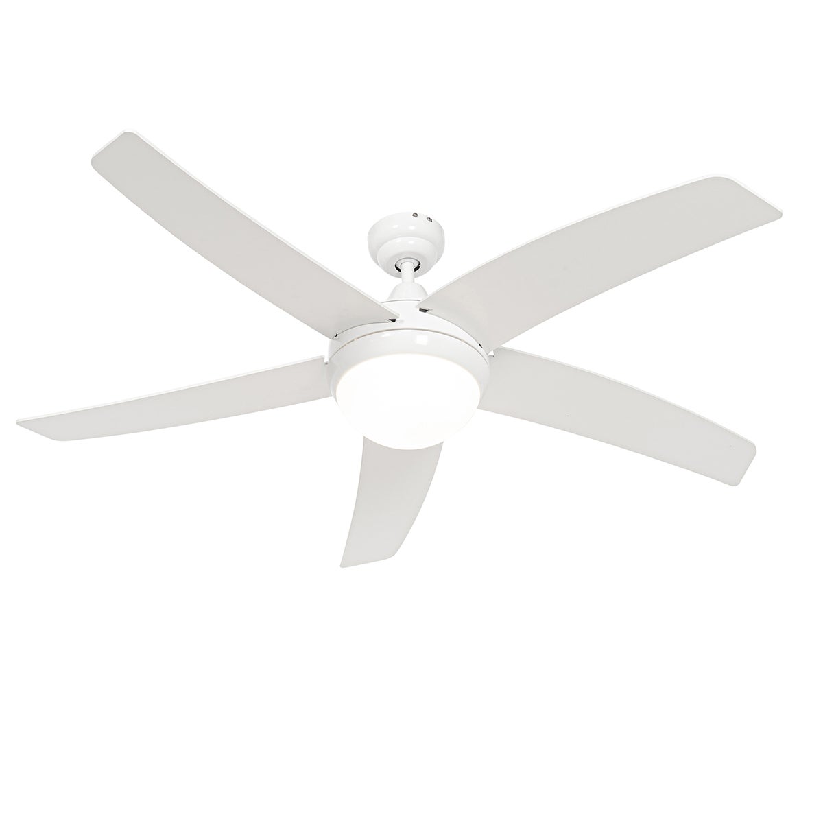 Qazqa nowoczesny wentylator sufitowy - Cool - biały, okrągły, led zintegrowana 24w zestawie, 3000k - 6500k, z pilotem, 132cm