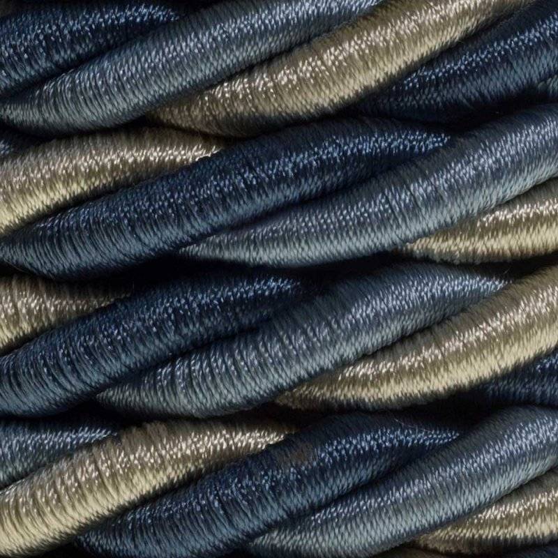 Câble électrique Textile Vintage Blanc - Tresse Tissu - 3x2,5 Mm² - 15 Mètres - Fabriqué En Italie