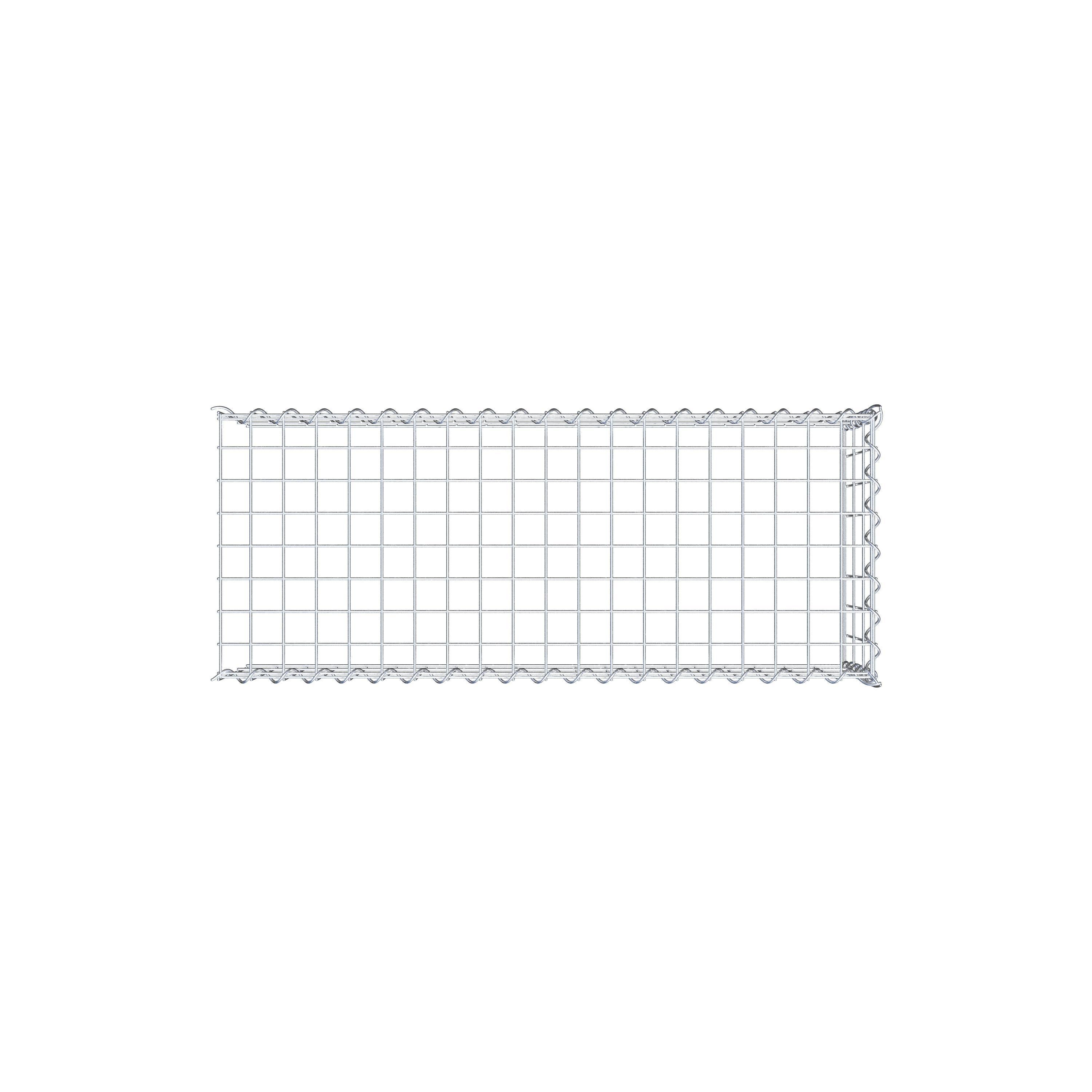 Gavión para ampliar y apilar, 100x30x40cm (LxHxP), malla 5 x 10cm, sin rejilla frontal ni inferior - 6