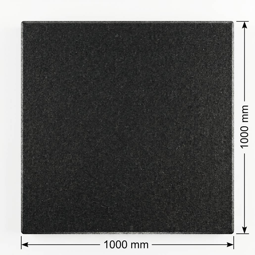 Loseta de caucho para gimnasio 1000x1000x20 mm FLEXSPORT negra amortiguadora y antideslizante Lestare - 3