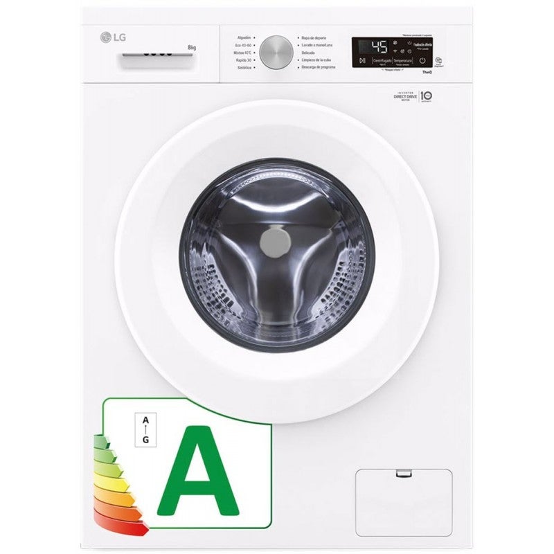 Lg Blanco Lavadora De Carga Frontal F4x1008nwh 8Kg/1400Rpm A - Imagen 4
