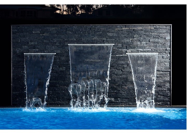 Lame d'eau pour piscine Cascade chute d'eau en acrylique 90cm Piscine et fontaine bassins Compatible traitement au sel chlore - 6