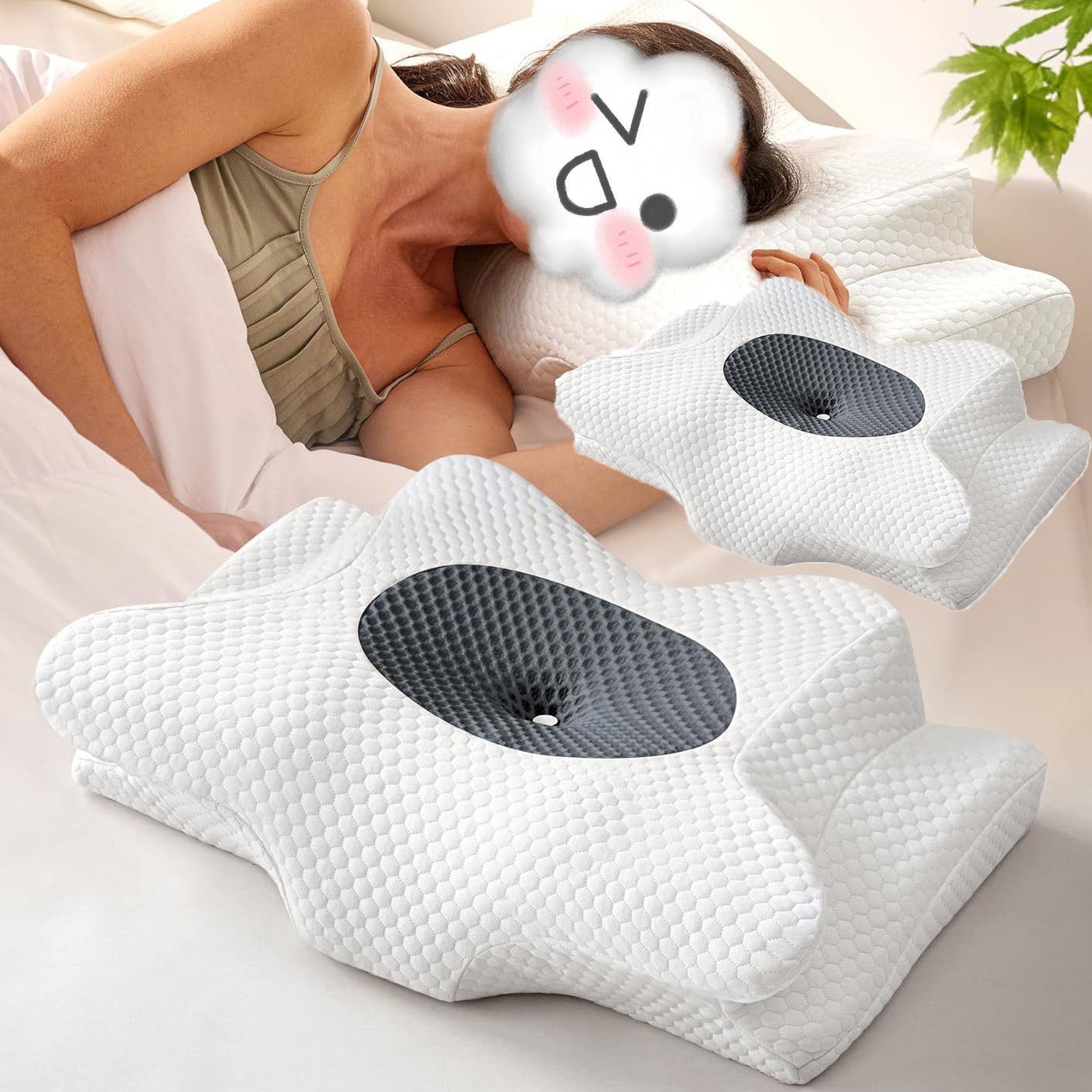 Oreiller Ergonomique Mémoire De Forme - Sommeil Réparateur - Neuf