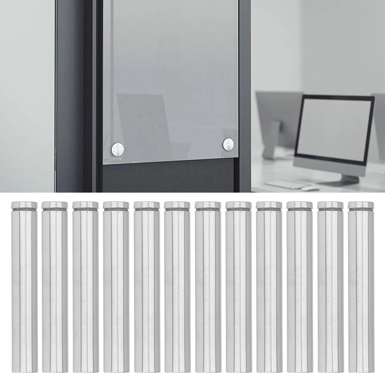 20 Viti Distanziatori In Acciaio Inox Per Targhe E Vetri - Supporto Per Cartelli E Insegne - Foto 6