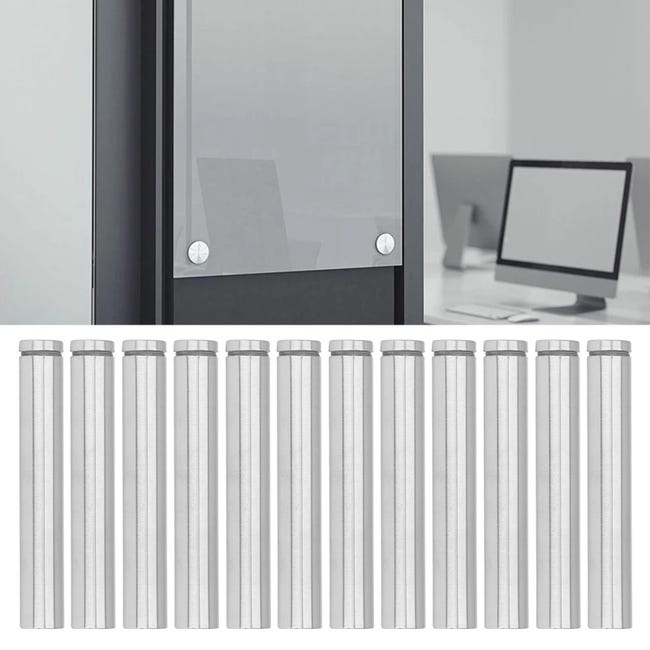 20 Viti Distanziatori In Acciaio Inox Per Targhe E Vetri - Supporto Per Cartelli E Insegne - Foto 6