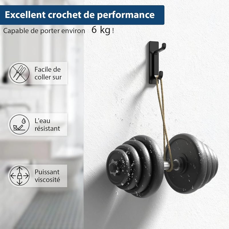 Samoprzylepne haczyki ścienne – uchwyt na ręczniki łazienkowe, wieszak na ręczniki kuchenne, montaż ścienny bez wiercenia, wodoodporny, nierdzewny – c