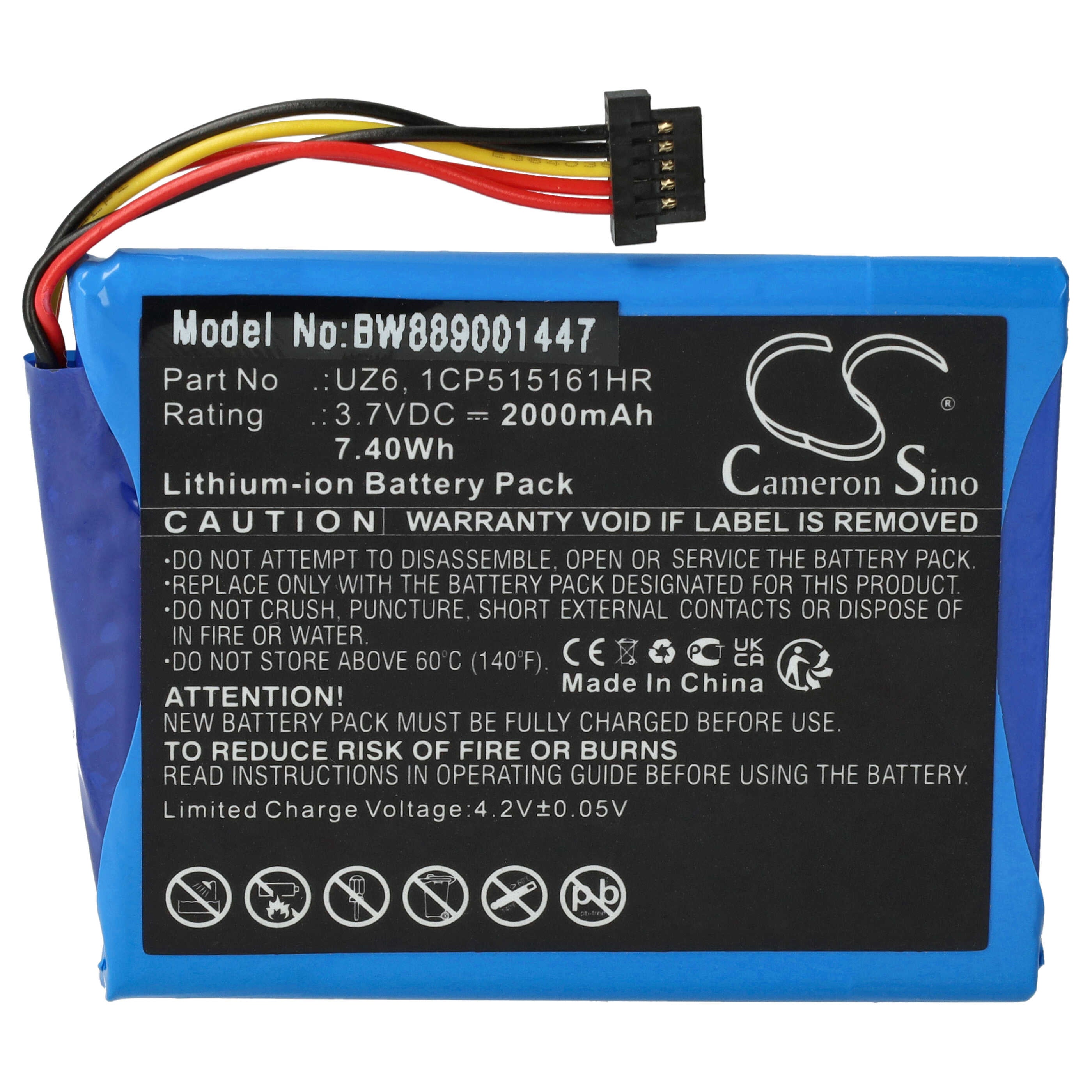 Vhbw Batteria Ricaricabile 800mAh Per Navigatore TomTom Edinburgh – Li-Ion 3,7V – Sostituisce ICP523450 C1