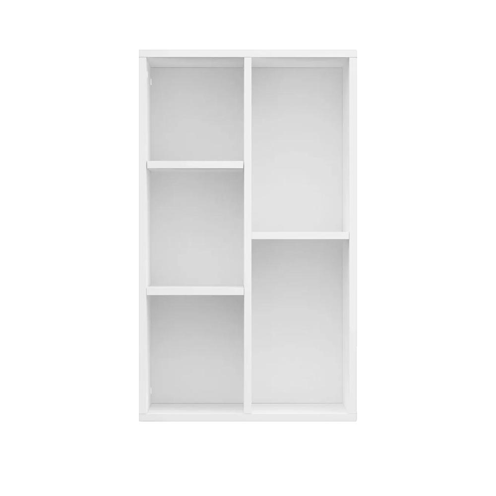 Regał vidaXL biały 5 komór drewno inżynieryjne 50x25x80 cm
