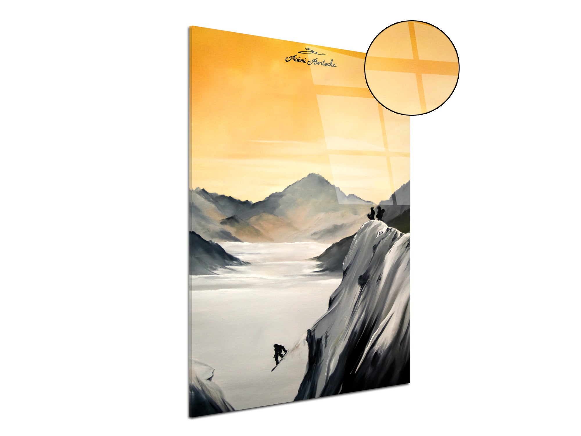 Tableau Snow Session reprodcution peinture sur plexiglas imprimée — free download