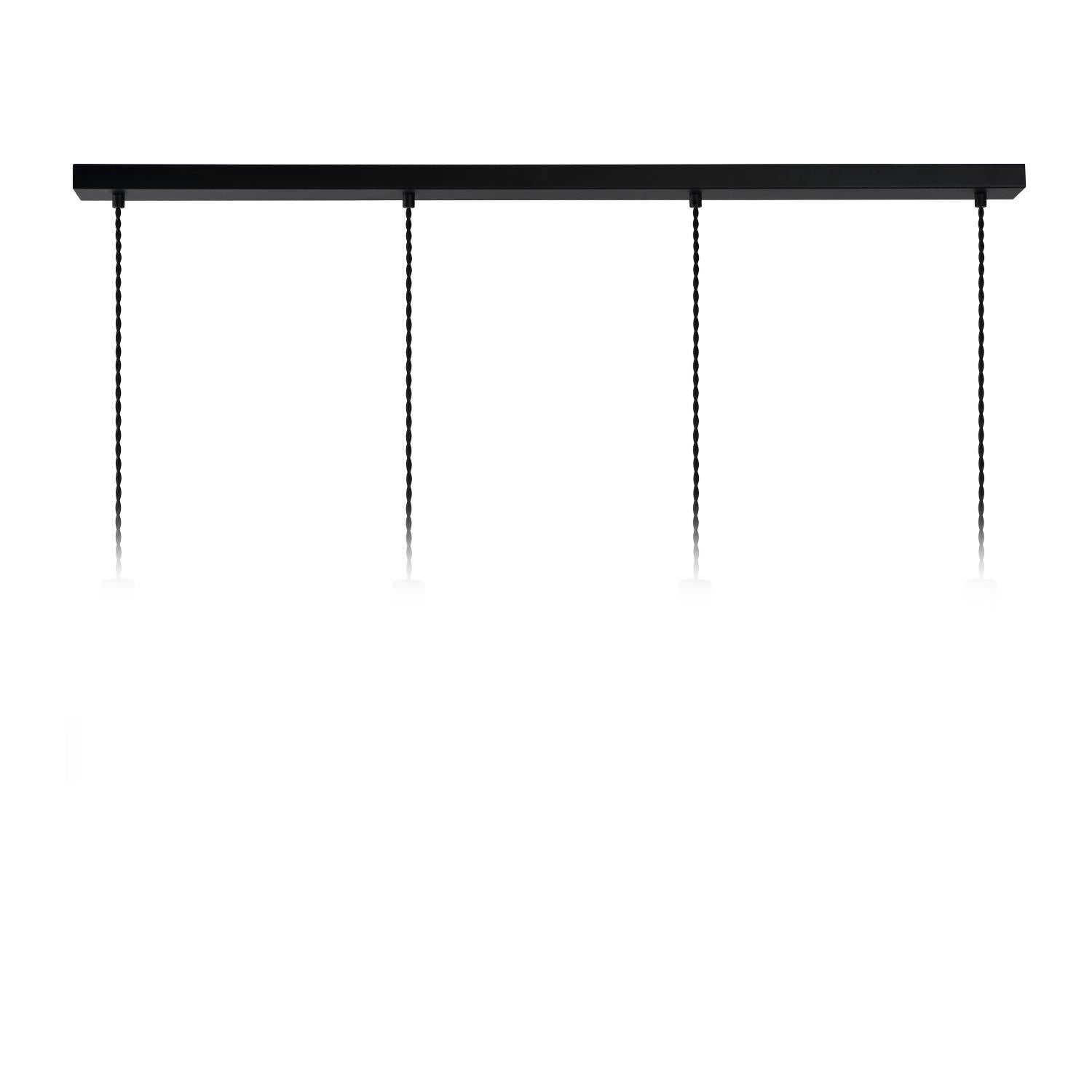 Lucide TEUN - Suspension - 4xE27 - Noir - 6