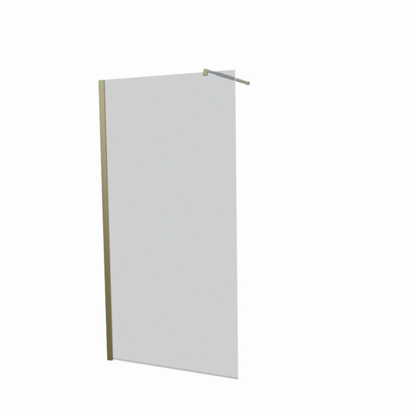 Paroi de douche fixe dorée 100 cm x 200 cm GOLDY - Verre 8 mm - 3