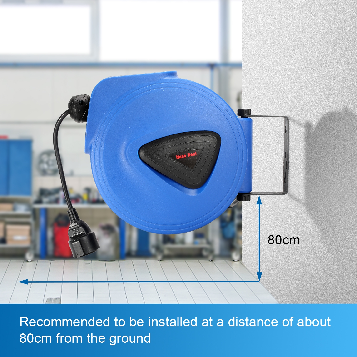 I-Watts Pro Enrouleur Électrique Automatique 20m - Montage Mural IP44