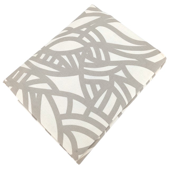 Drap plat 240x310 cm coton lavé SÉRÉNA géométrique Beige écru