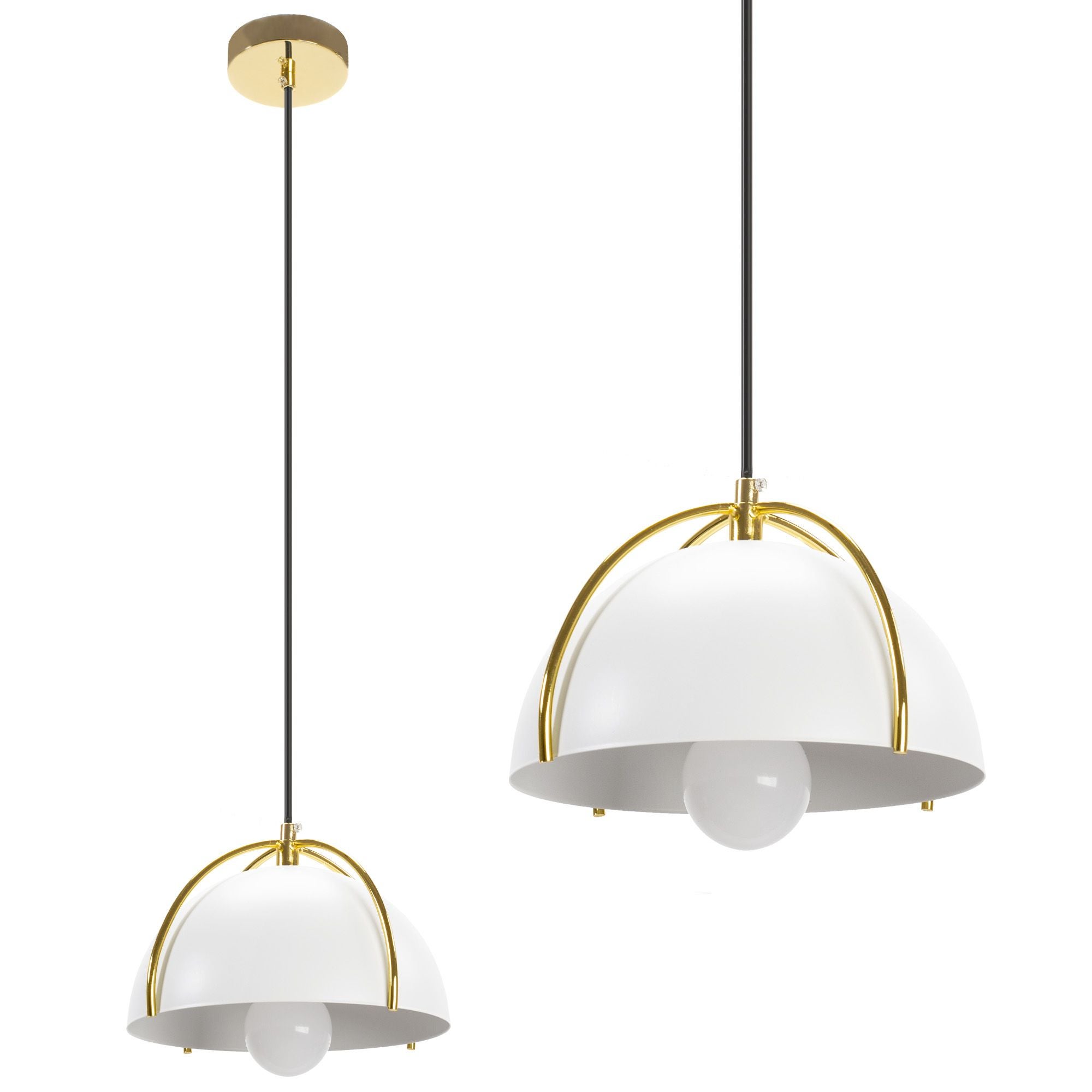 Lampa Sufitowa Wisząca Toolight App1216-1Cp Złoty Biały