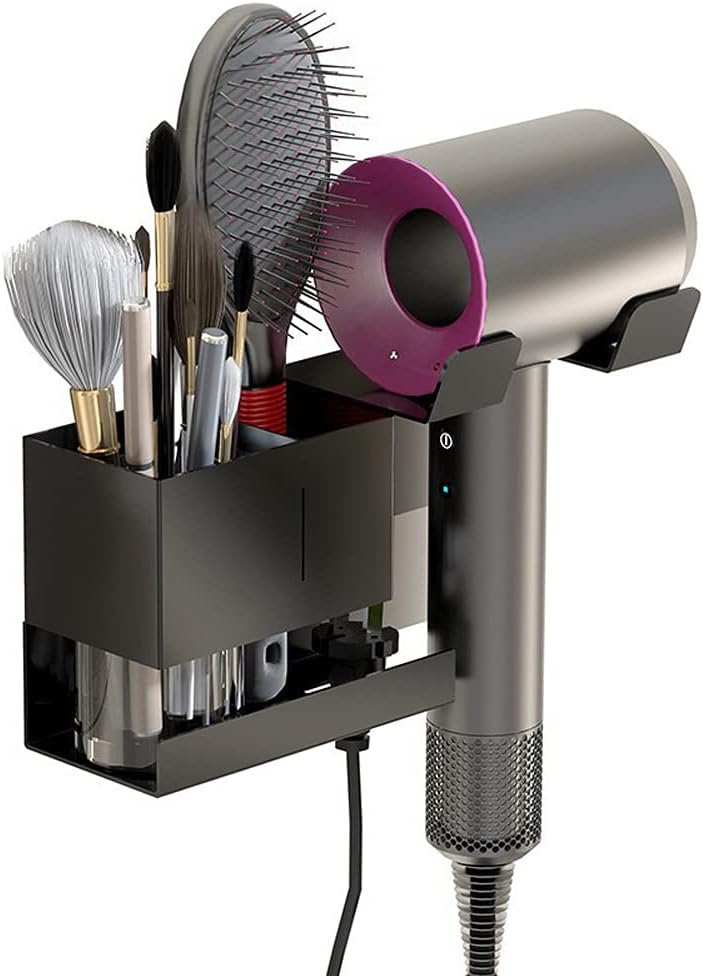 Metalowy uchwyt ścienny do suszarek do włosów Dyson Supersonic - uniwersalny - czarny