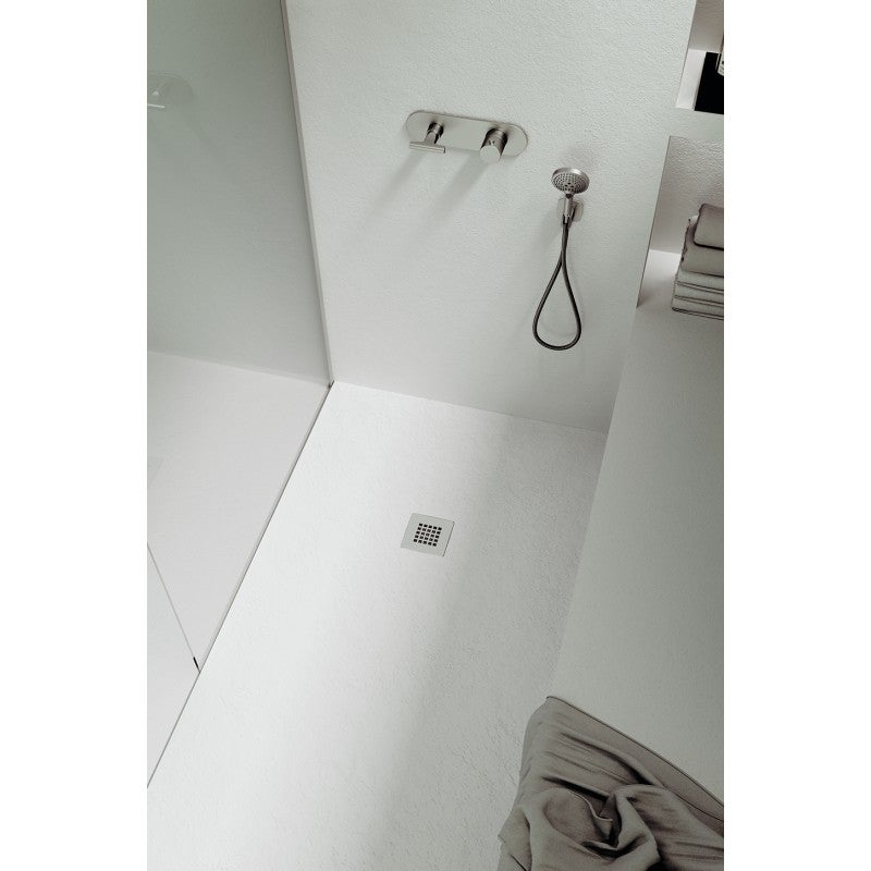 Receveur de douche 100x120 NATURAL Blanc extra plat + Bonde - 7