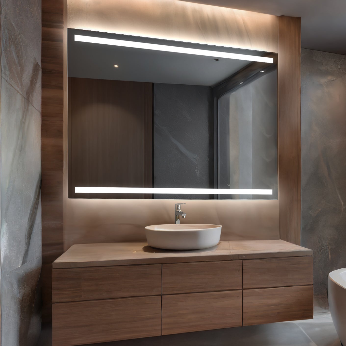 Miroir de Salle de Bain LED Lucy - 200x70cm - Blanc Froid 7000K - 2