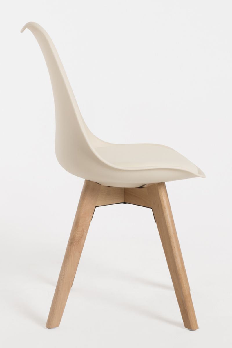 Regalos Miguel - Packs Sillas Comedor - Pack 4 Sillas Synk Basic - Crema - 5