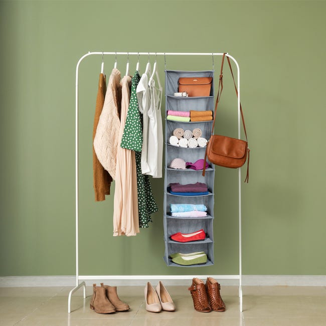 Organizer E Cassetti Per Vestiti, Porta Scarpe, 12 Tasche In Rete - Foto 8