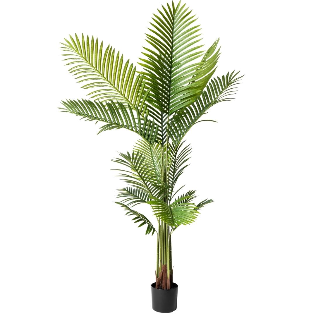 Planta Artificial Palmera Areca 180cm. Gran Realismo Sin Mantenimiento con Maceta para Decoración Interior Salón Hogar y Oficina - 6