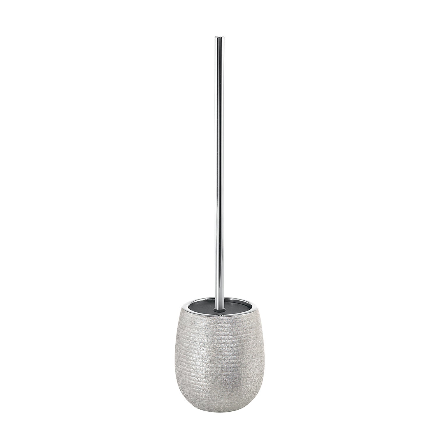 Metaltex Scopino WC Con Contenitore | Piatto E Flessibile, Bianco/grigio, Si Monta A Parete