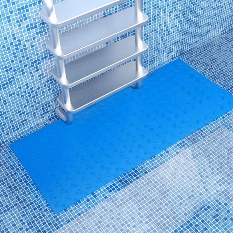 Tapis d'échelle de piscine 2 pièces, pour revêtement et escaliers de piscine hors sol, coussin antidérapant, 40x90cm, épaisseur 1.6mm - 5