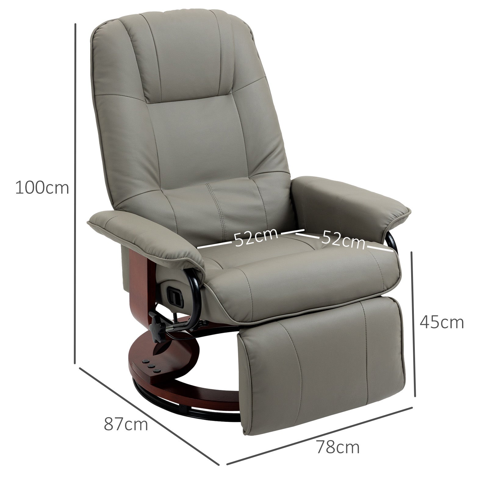 Fauteuil relax Revêtement synthétique HOMCOM - 3