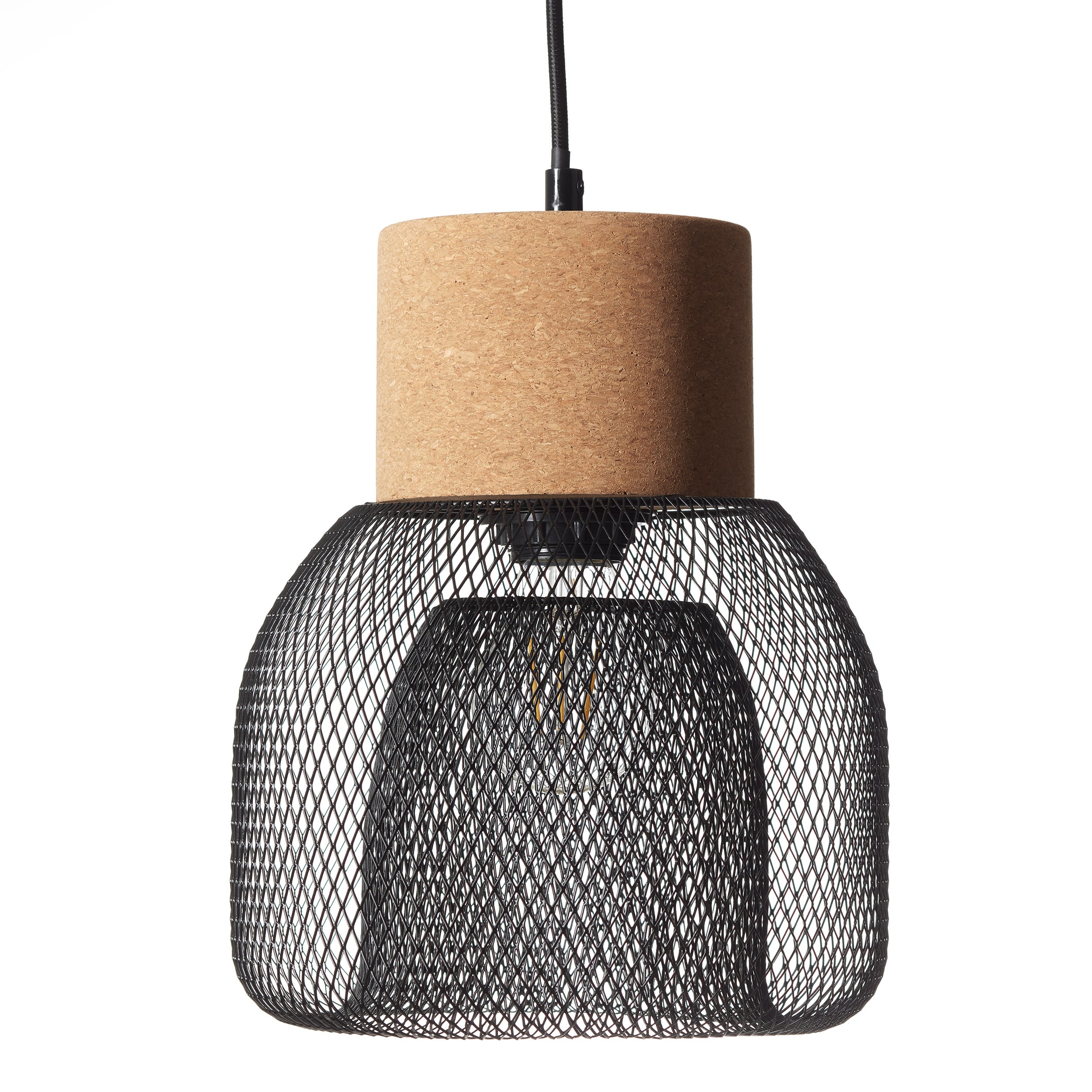 Lampa BRILLIANT, zawieszenie Odar 22cm czarny / beżowy, 1x A60, E27, 42W, kabel można skrócić / regulować wysokość - 3