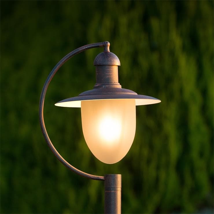 ARUBA-Palo da esterno Metallo e vetro sabbiato H110cm - 3