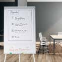 Relaxdays Tableau Magnétique Enfant Réglable En Hauteur – Double Face Noir & Blanc, Idéal Pour Dessin Et Apprentissage – Marron