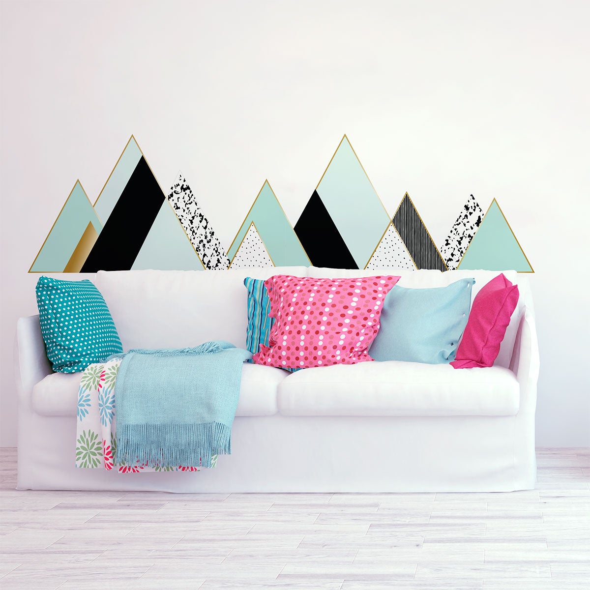 Adesivo montagna scandinavo ennedi - Sticker adesivo - adesivi murali - 95x135cm - 5