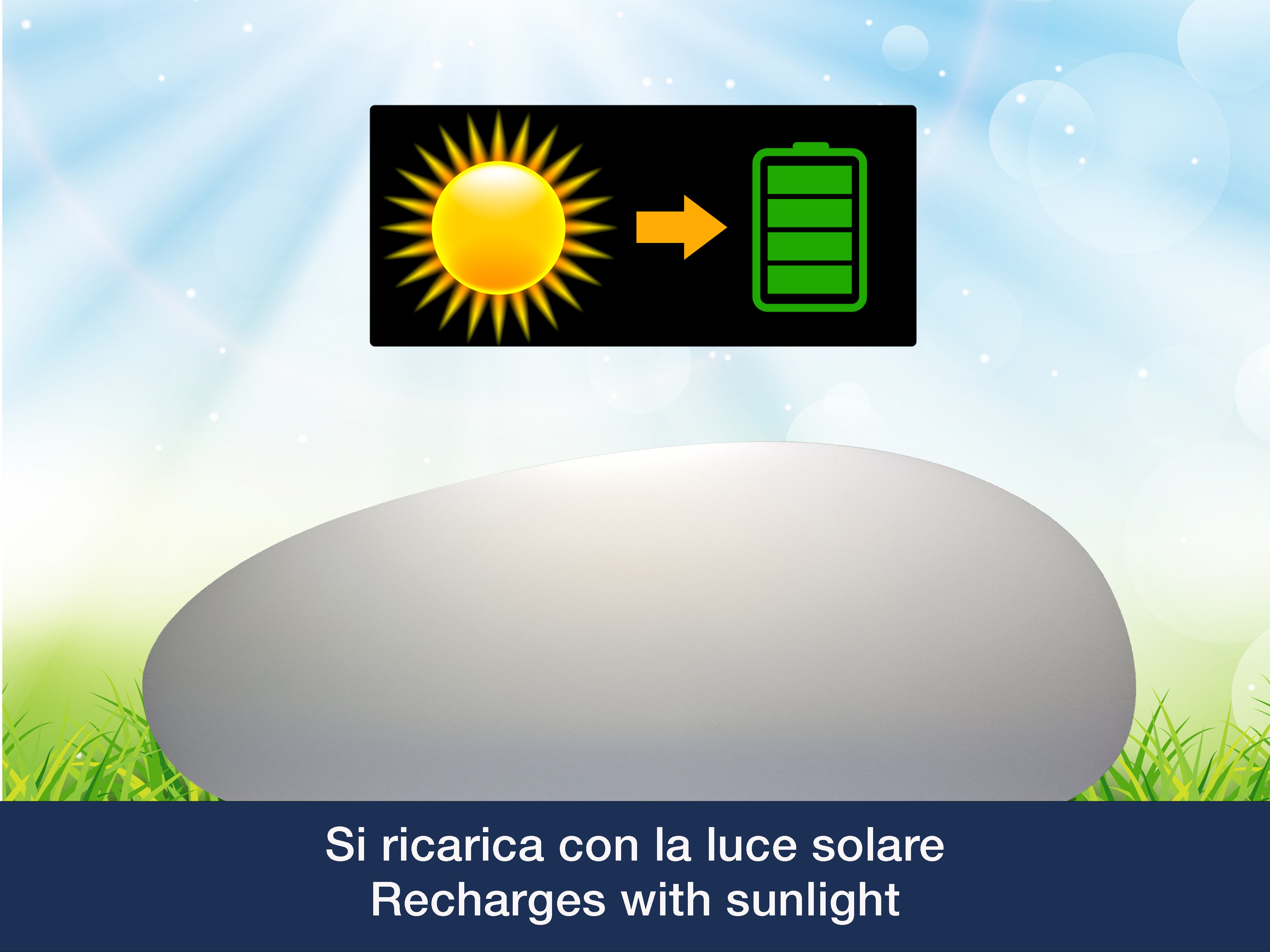 BEPER P207ILO241 Lampada solare da giardino a LED RGB – Luce esterno automatica IP44, ricarica solare, autonomia 8 ore, con picchetto per fissaggio. - 6