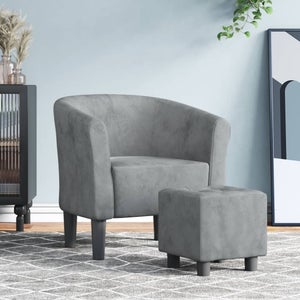 Chaise à bascule avec repose-pied Vert foncé Velours