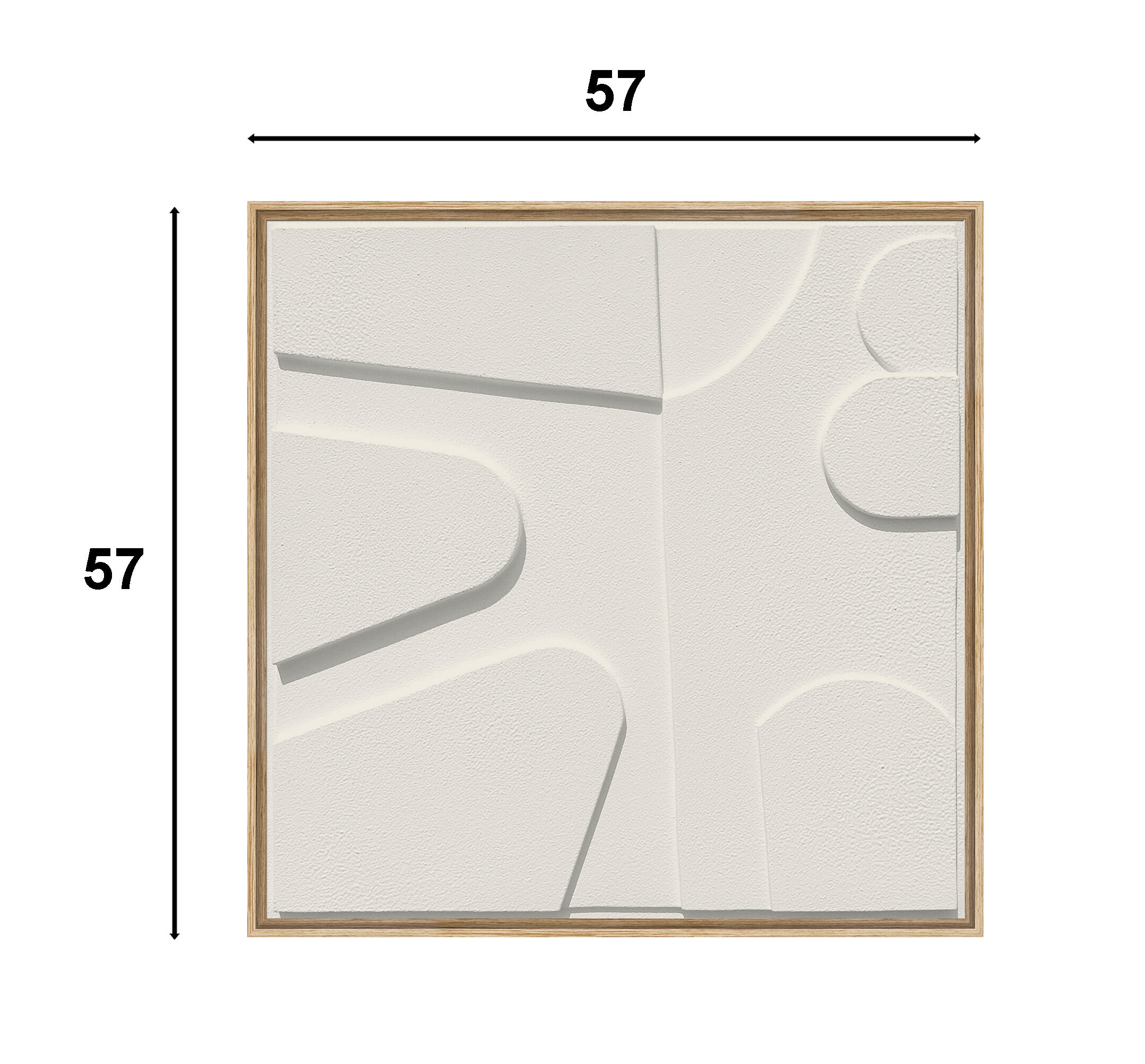 Tableau peint avec cadre Style Géométrique 57 cm x 57 cm - 4