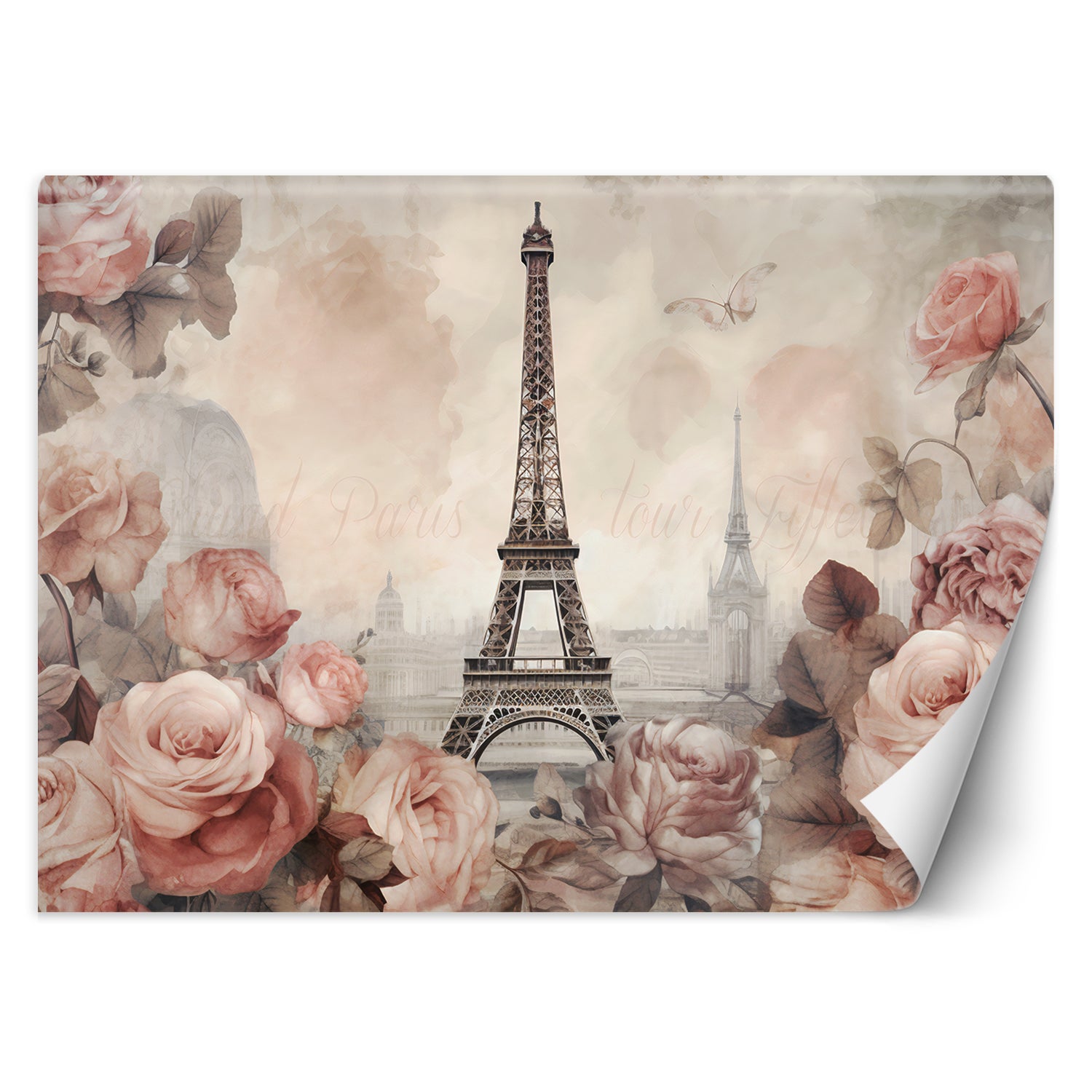 Fototapeta, Wieża Eiffla Shabby Chic 450x315