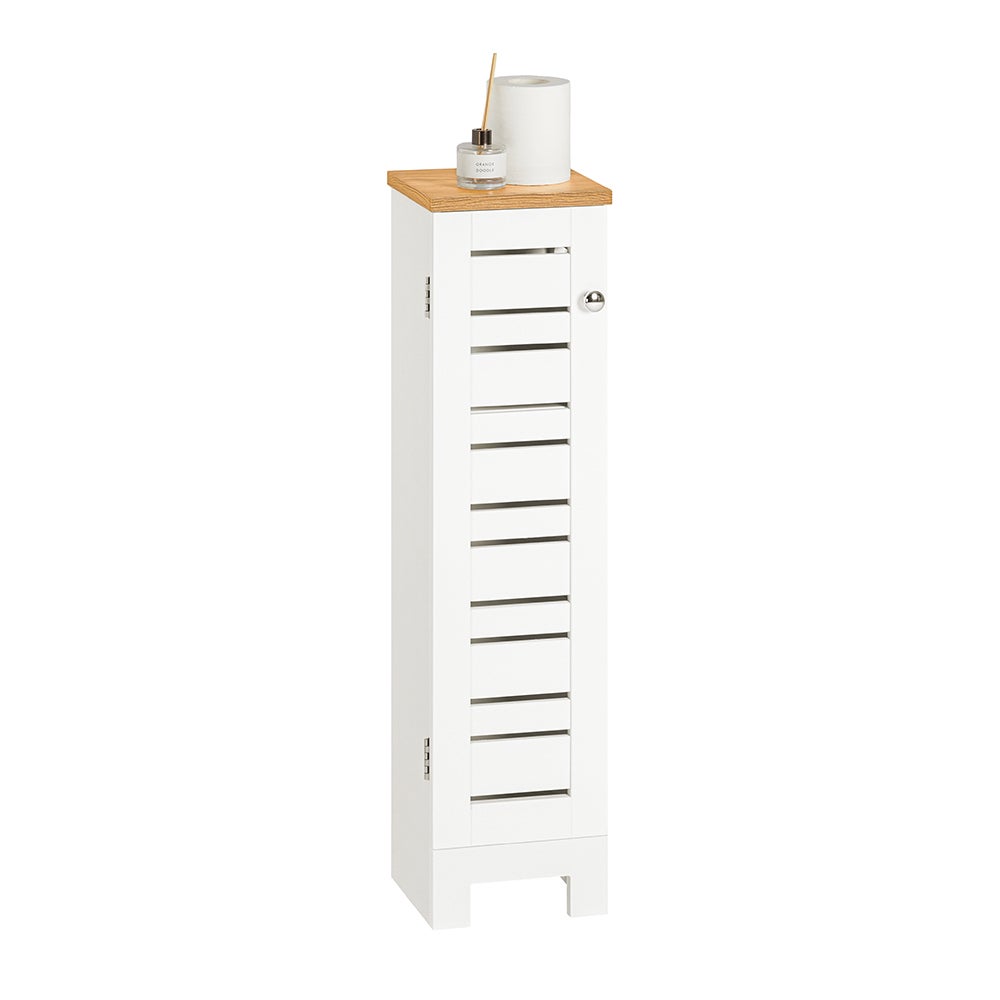 SoBuy Słupek do drzwi Biały 20x18x75cm Nowoczesny BZR85-W