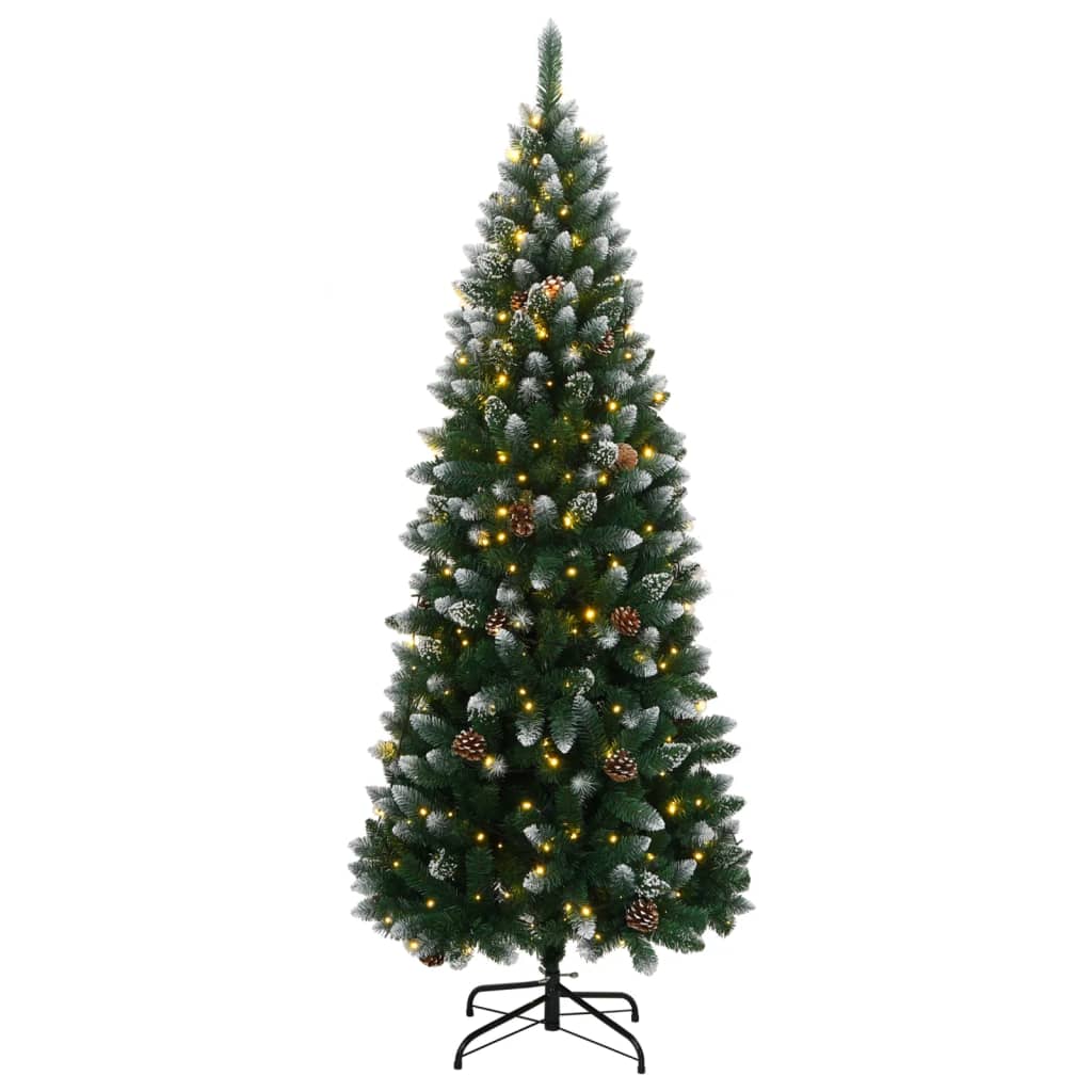 Sapin De Noël Artificiel 145 Cm Avec 300 LED - 8 Modes Lumineux, Branches Réglables, Pot Noir - 4