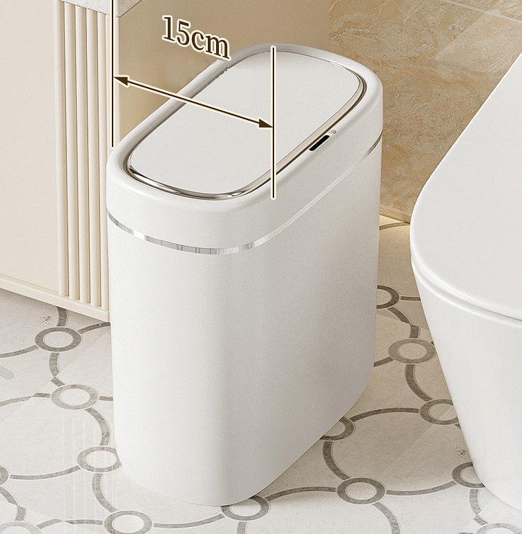 PrettyCare Poubelles avec Couvercle 2*14 L. Poubelle Automatique Sans Contact à Capteur pour Salle de Bain, Cuisine, Chambre, Bureau GC01
