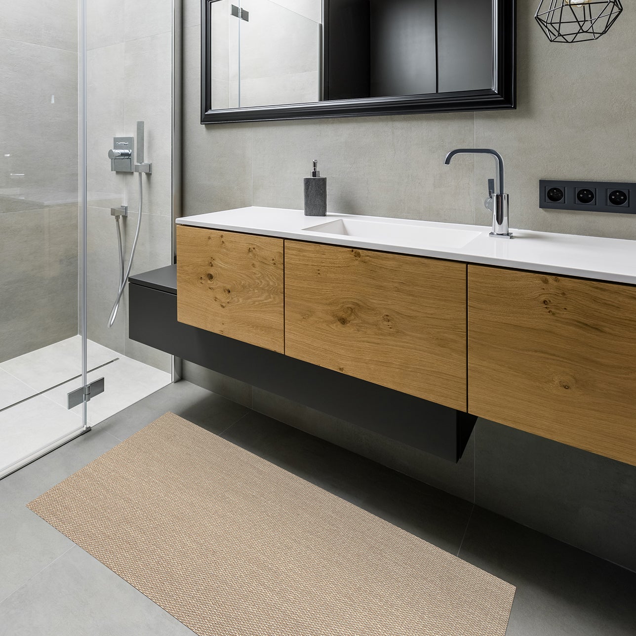 Tapete de vinil Premium de Alta Gama, Tapete de quarto Lavável antiderrapante e resistente Deblon Marrom Liso 160x230 cm - 7