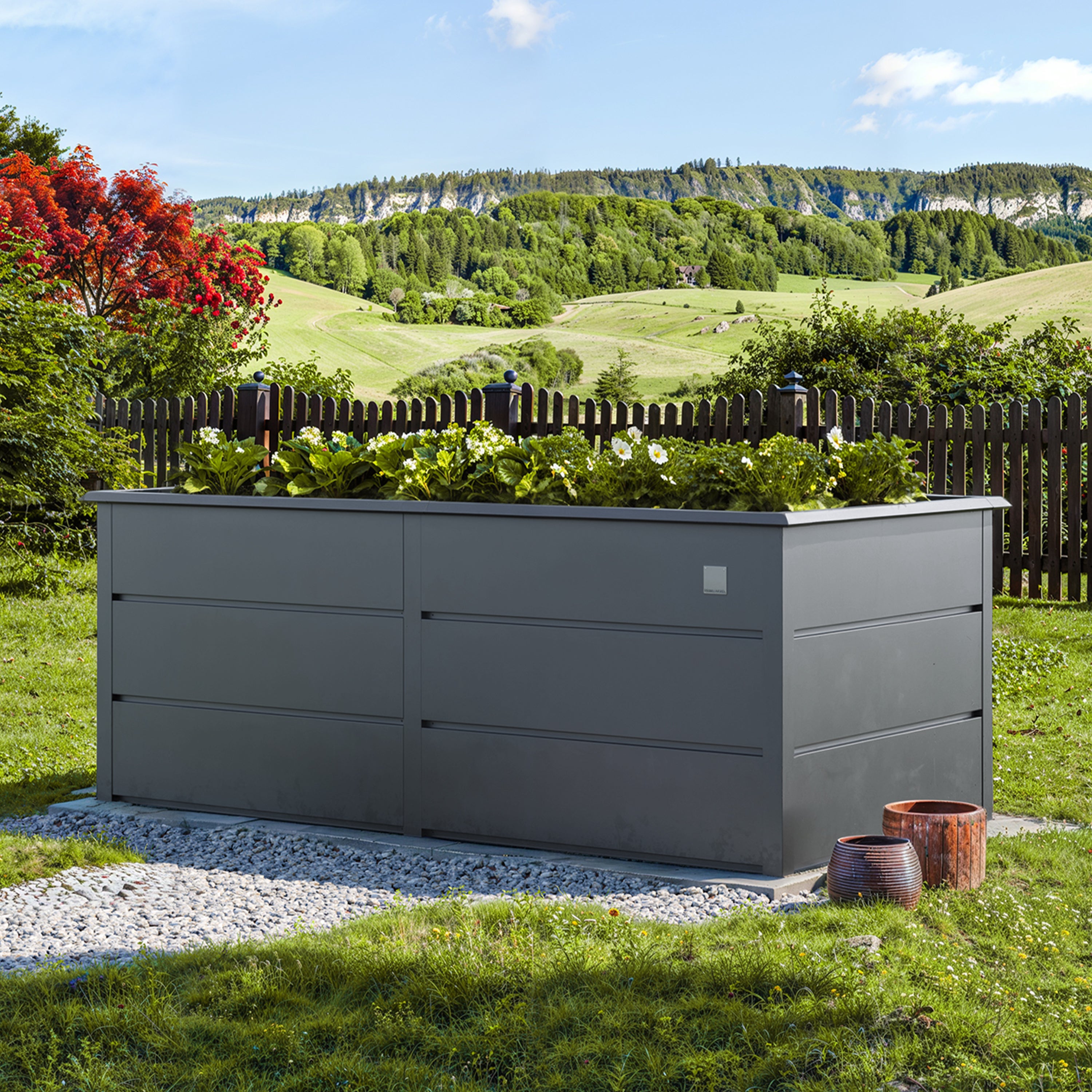 PRIMEYARD LILLY Bac surélevé acier galvanisé 200x100x78 cm - ergonomique - 2