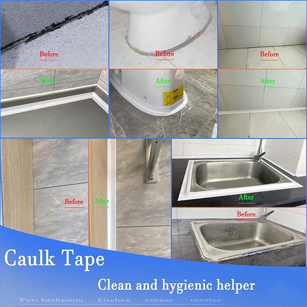 Autocollant de joint de bord d'évier de cuisine de 3,8 cm x 320 cm pour protéger les bords du sol et du mur - 3