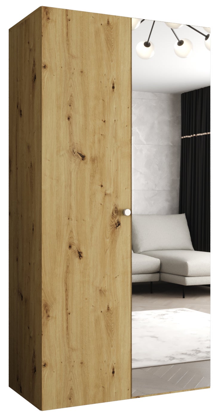 Szafa uchylna otwierana Parma 2 100 x 52 x 202 cm artisan + u. srebrny Abiks Meble
