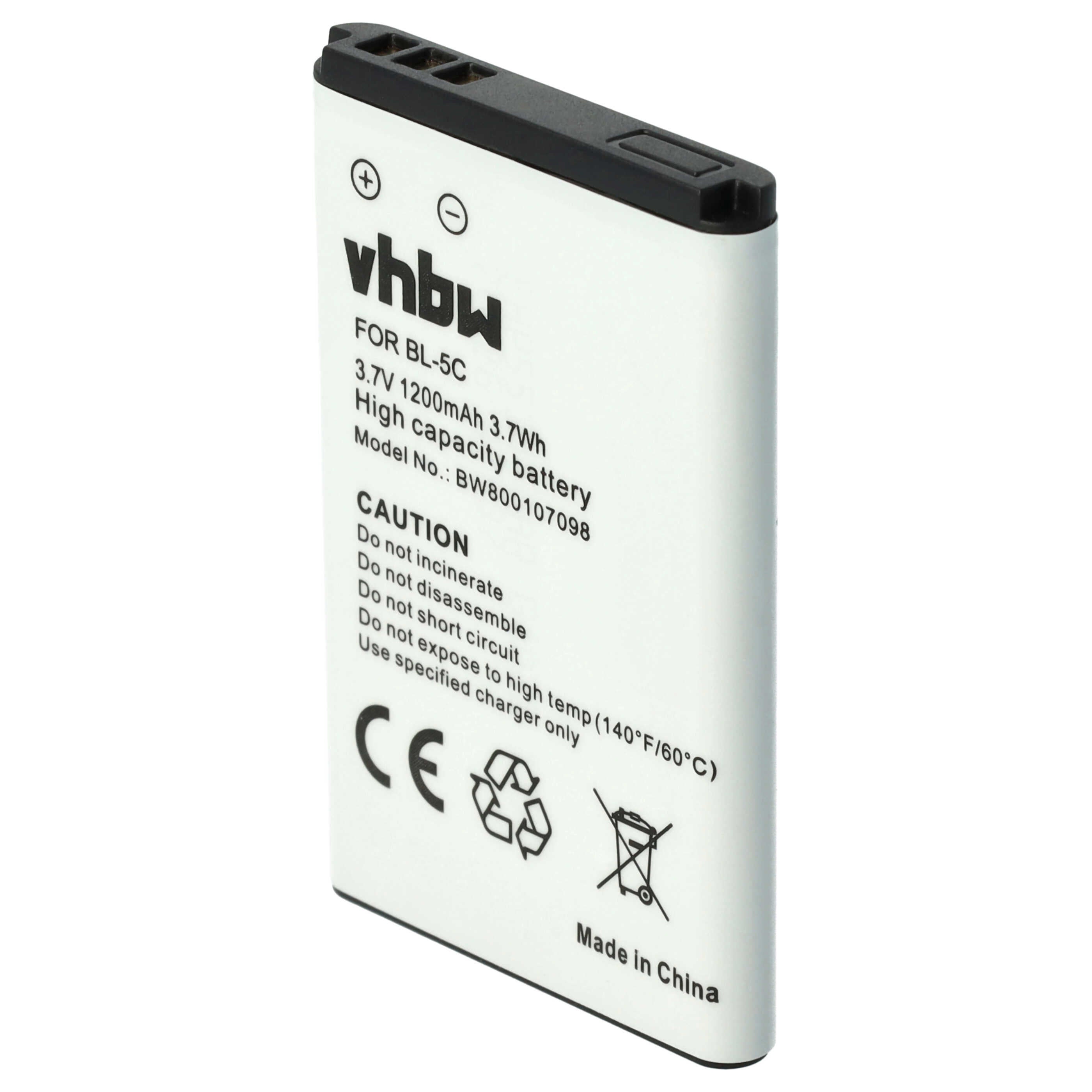 vhbw - Batterie rechargeable 1200mAh (3.7V) - compatible avec Swissvoice MP03, SV29, SV-29, TECNO HD61 - 2