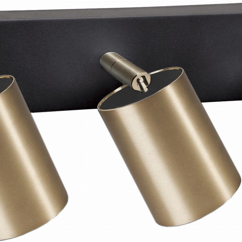 Reflektor sufitowy spot natynkowy Eye listwa mosiądz-czarny 3xGU10x10W wym: 33 x 7 cm metal Nowodvorski Lighting