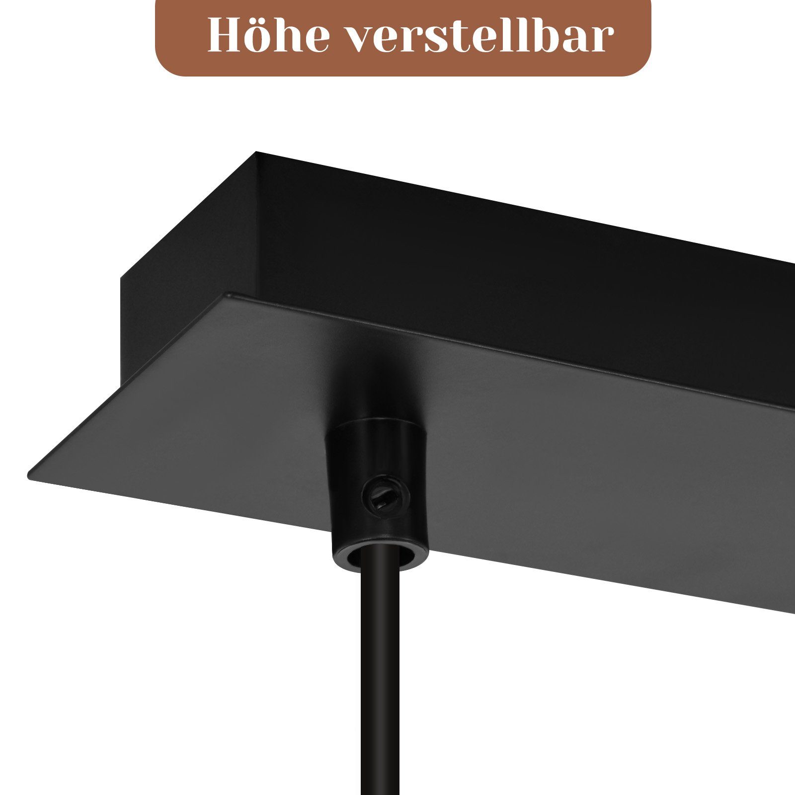 ZMH Suspension Lustre Doré GU10 Retro 170cm métal 4 lumières style industriel - 6