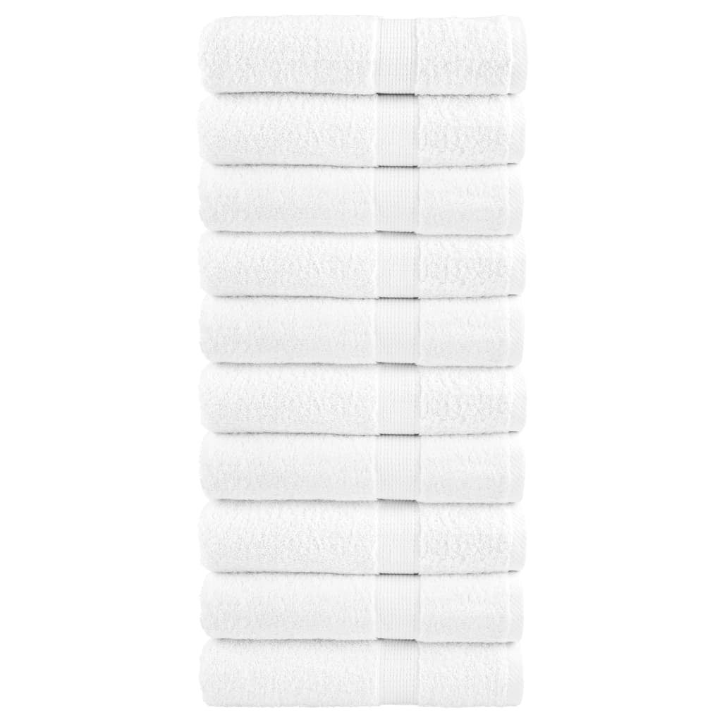 Ręczniki premium, SOLUND, 10 szt., białe, 50x100 cm, 600 g/m² vidaXL