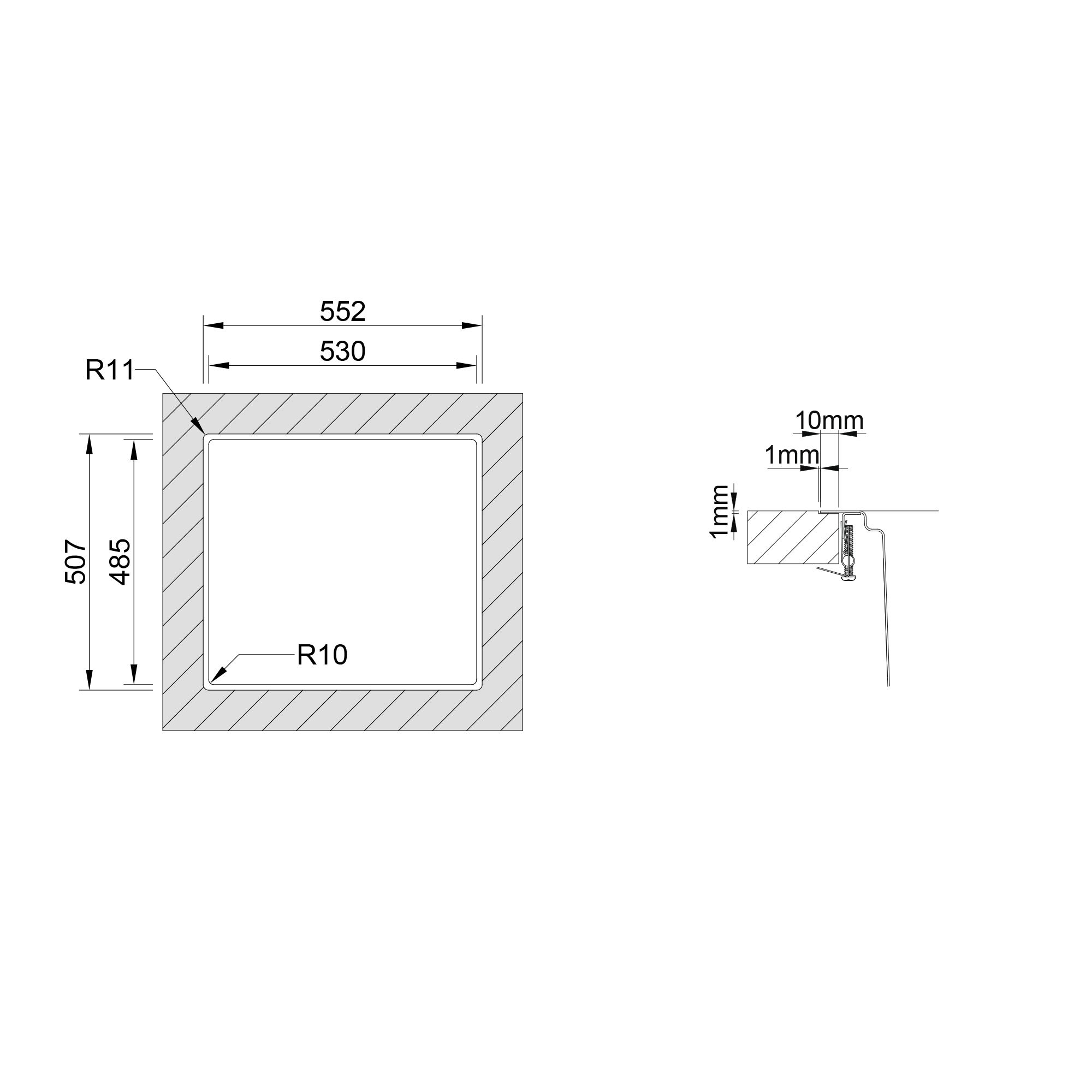 Lavatório 1 Cuba de encastrar Cascais 50 DELINIA - 5